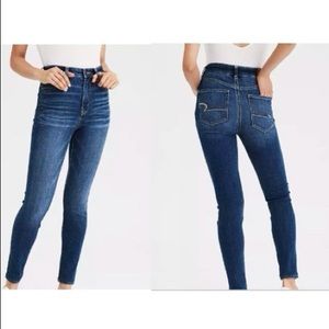 American Eagle Hi Rise Jegging Blue 0